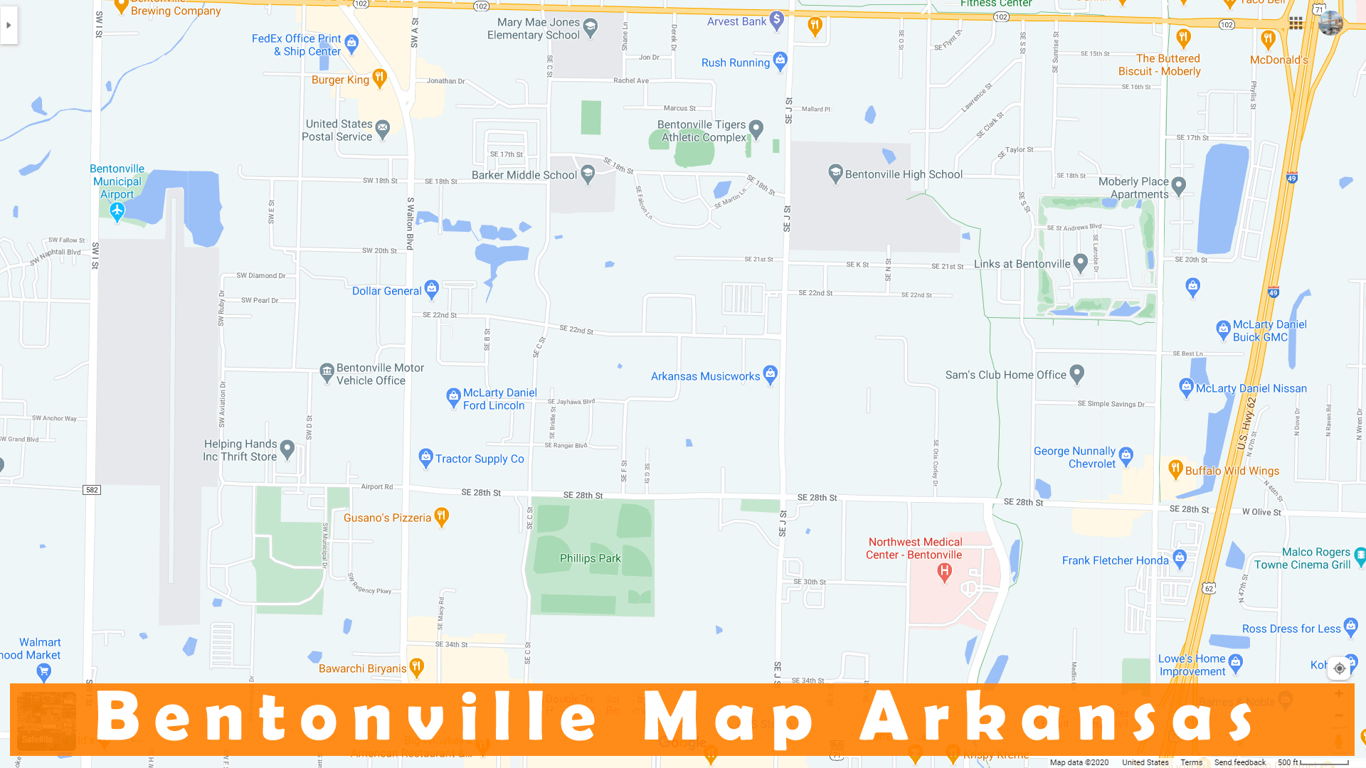 Bentonville map